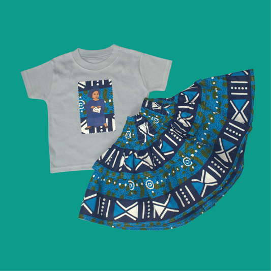 The Boss - Blue Matching Skirt Set