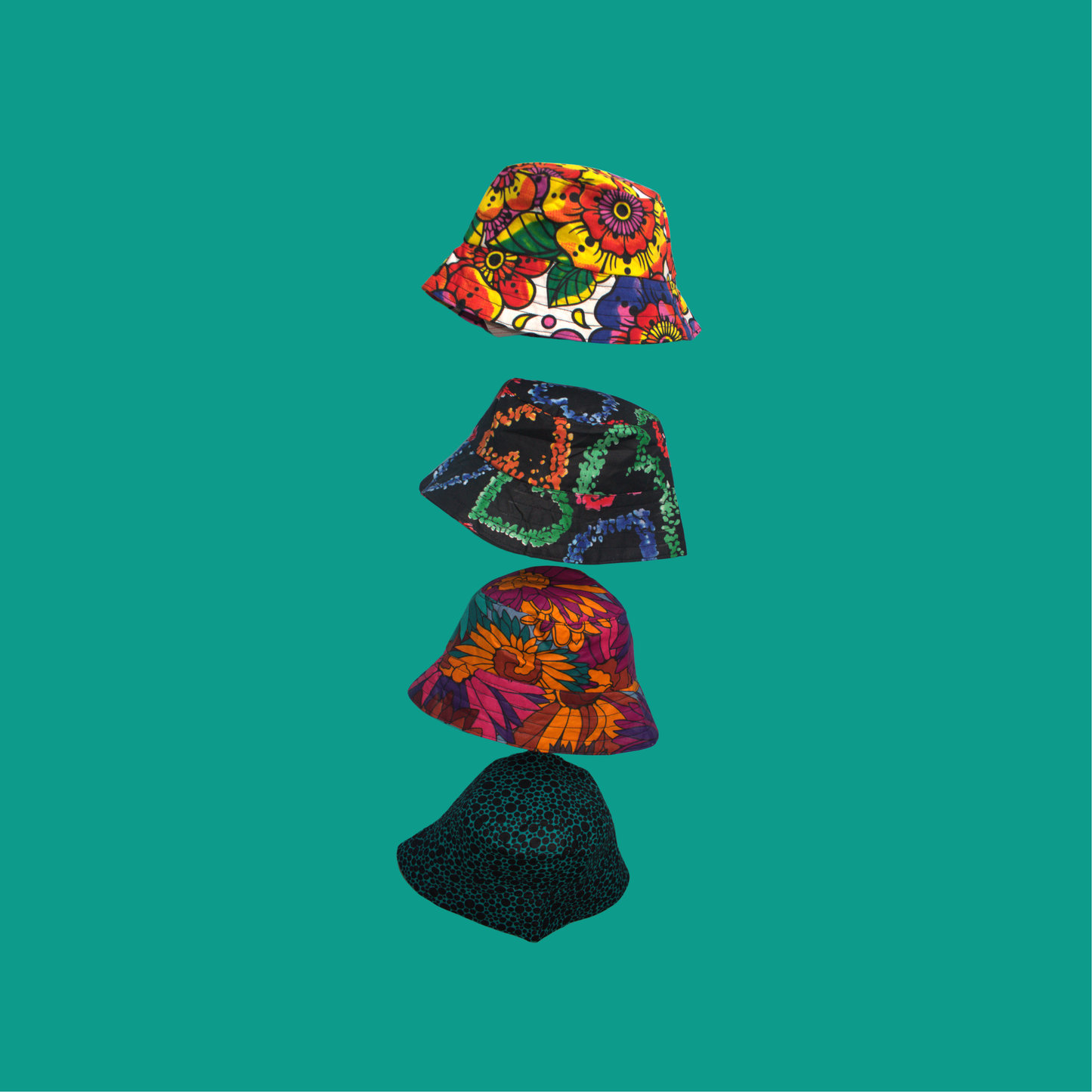 Kids’ Ankara Bucket Hats