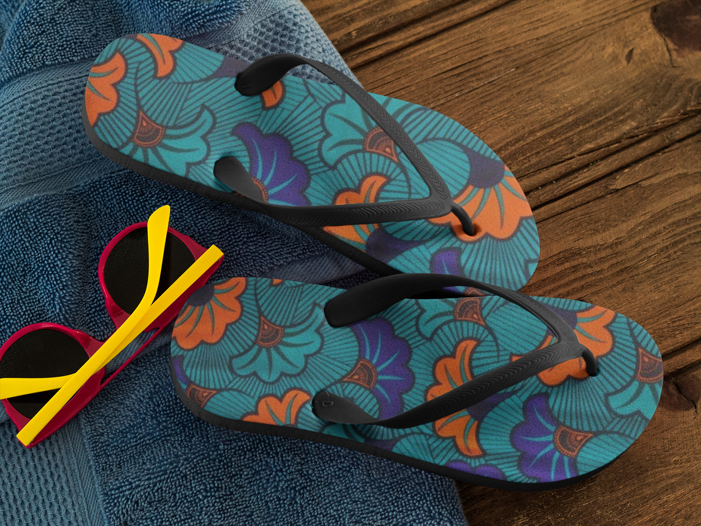 Children's Ankara Print Flip Flops