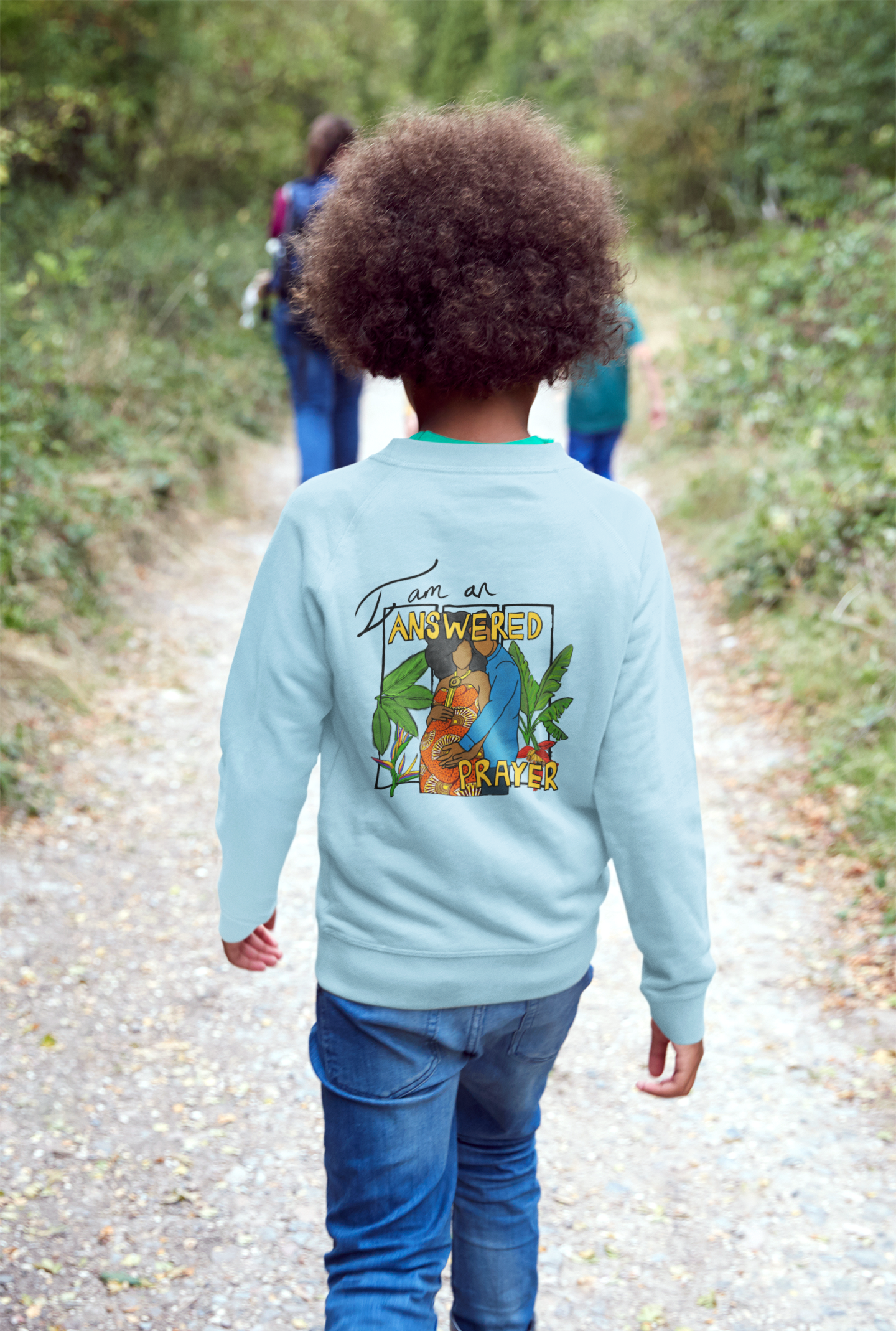 An answered Prayer Back print Sweatshirt